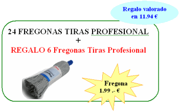 24 FREGONAS TIRAS PROFESIONAL+REGALO 6 Fregonas Tiras Profesional